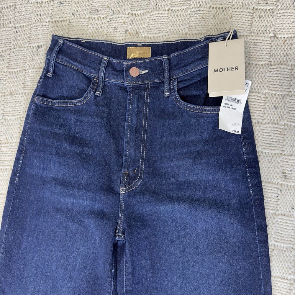 Mother The Hustler Roller Sneak Jeans In Off Limits High Rise Wide Leg Sz 26 NWT - Picture 7 of 15